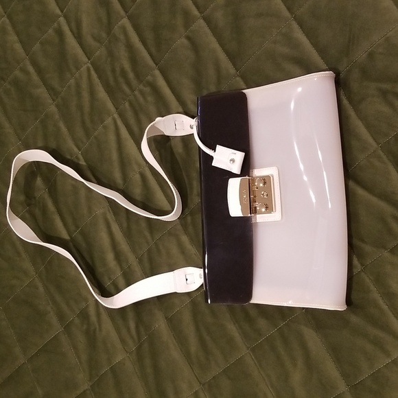 Transparent black and white Furla shoulder/cross over bag - Picture 3 of 9